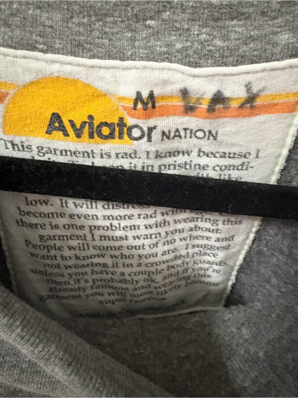 Aviator nation bolt crew neck size m - Picture 2 of 2